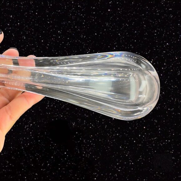 Vintage Orrefors Clear Glass Crystal Vase Hand Made In Sweden Flower Shaped 7.5" - Picture 6 of 13